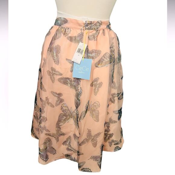 Cece Butterfly Kiss Side Zip A Line Full Skirt Size 14 NWT - Picture 7 of 10